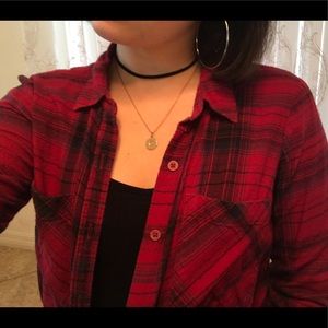 Long Line Red Flannel